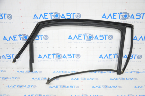 Upper rear left door molding for VW Passat b8 16-19 USA, chrome with glass seal