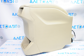 Console central armrest Toyota Highlander 14-16 beige, scratches, broken latch