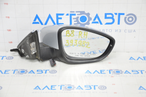 Side mirror right VW Passat b8 16-19 USA 6 pins, turn signal, heated, silver broken mount in housing and trim