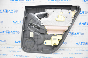 Door trim card rear left Toyota Prius 30-11 10-15 dark gray with dark gray insert cloth, scratches, pressed