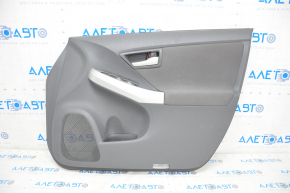 Door trim card front right Toyota Prius 30-11 10-15 dark gray cloth with dark gray insert cloth, scratches