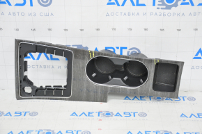 Center console trim cup holders VW Passat b8 16-19 USA gray wood cracks