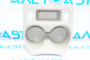 Central cup holder for Nissan Rogue 14-17 beige, for heated seats