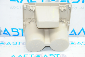 Central cup holder Nissan Rogue 14-17 beige, without heated seats