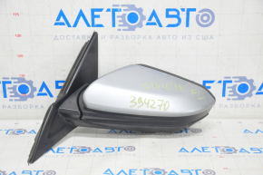 Side mirror left Honda Civic X FC 16-17 3 pins, with blind spot, silver, painted body structure