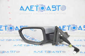 Side mirror left Honda Civic X FC 16-17 3 pins, with blind spot, silver, painted body structure