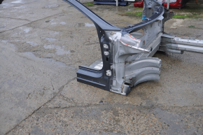 Front right quarter Tesla Model S 12-15 pre-rest RWD panel aluminum, gray, on the body