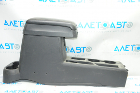 Console center armrest and cup holders Jeep Compass 11-16 AWD, black, leather, under socket, scratches