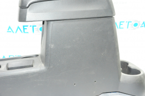 Console center armrest and cup holders Jeep Compass 11-16 AWD, black, leather, under socket, scratches