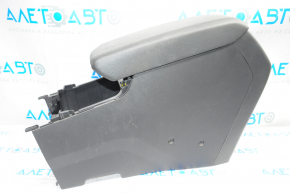 Central console armrest Hyundai Sonata 15-17 leather black, scratches