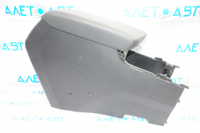 Central console armrest Hyundai Sonata 15-17 leather black, scratches