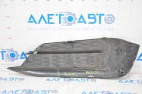Bumper grille left Honda Civic X FC 16-19 structure, without fog lights, broken fasteners, tear, scratches
