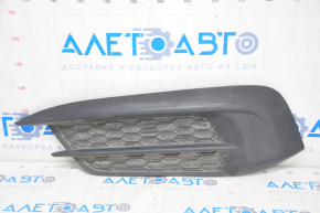 Bumper grille left Honda Civic X FC 16-19 structure, without fog lights, broken fasteners, tear, scratches
