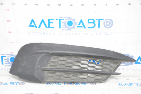 Bumper grille right Honda Civic X FC 16-19 structure without fog lights, broken fastener, pressed