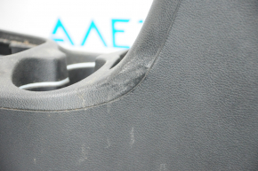 Console center armrest and cup holders Jeep Cherokee KL 14-18 black leather, black stitching, scratches