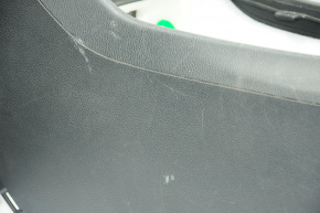 Console center armrest and cup holders Jeep Cherokee KL 14-18 black leather, white stitching, scratches