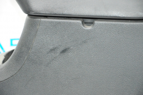 Console center armrest and cup holders Jeep Cherokee KL 14-18 black leather, white stitching, scratches