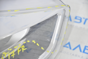Front right headlight complete Ford Escape MK3 17-19 rest halogen+led light web, varnish used