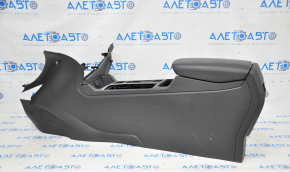 Console center armrest and cup holders Ford Escape MK3 17-19 leather black titanium scratches