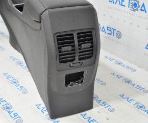 Console center armrest and cup holders Ford Escape MK3 17-19 leather black titanium scratches