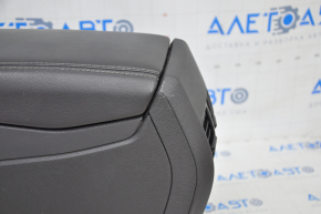 Console center armrest and cup holders Ford Escape MK3 17-19 leather black titanium scratches