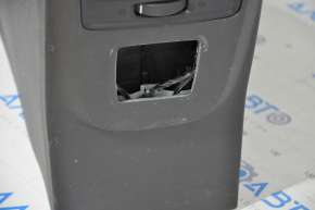 Console center armrest and cup holders Ford Escape MK3 17-19 leather black titanium scratches
