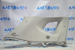 Arch trim left upper Nissan Rogue 14-18 gray under 3 rows, rubbed, plastic turned white