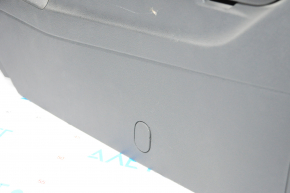 Central console armrest and cup holders VW Jetta 19-21 leather black, black stitching, scratches