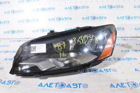 Headlight front left VW Passat b7 12-15 USA bare halogen scratches for polishing
