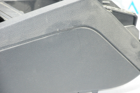 Central console armrest and cup holders VW Jetta 11-18 USA black without armrest, without plug, scratches