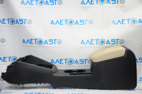 Central console armrest and cup holders VW Jetta 11-18 USA beige, scratches