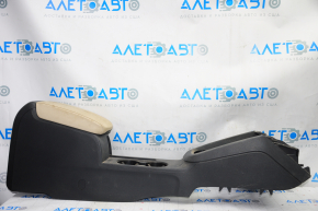 Central console armrest and cup holders VW Jetta 11-18 USA beige, scratches