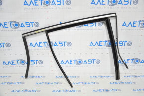 Upper rear right door molding for VW Tiguan 09-17, chrome, with glass seal