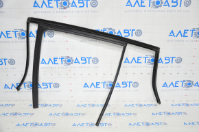 Upper rear right door molding for VW Tiguan 09-17, chrome, with glass seal