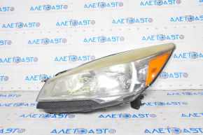 Headlight front left bare Ford Escape MK3 13-16 dorest halogen, with overlay, for polishing