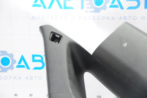 Rear pillar trim right Chevrolet Malibu 16-25 black, without plug, broken fastener, scratches