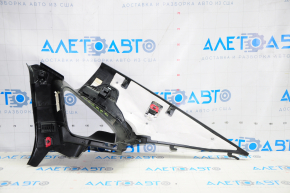 Rear pillar trim left Chevrolet Malibu 16-23 black, broken fastener, scratches