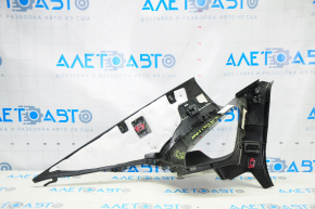 Rear pillar trim right Chevrolet Malibu 16-25 black, without plug, broken fastener, scratches