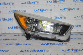 Headlight front right bare Ford Escape MK3 17-19 rest halogen light, web on glass