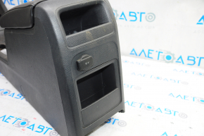 Console center armrest and cup holders VW Jetta 11-18 USA black, under armrest, scratches