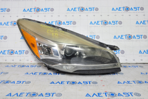 Headlight front right bare Ford Escape MK3 13-16 dorest xenon, for polishing, with overlay