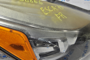 Headlight front right bare Ford Escape MK3 13-16 dorest xenon, for polishing, with overlay