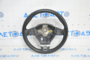 Naked steering wheel VW Tiguan 11-17 rest leather black, no buttons, bumpers