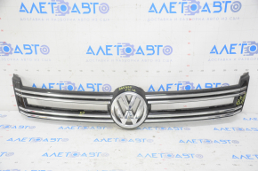 Grille cover with VW Tiguan badge 12-17 rest bumps and sand on chrome