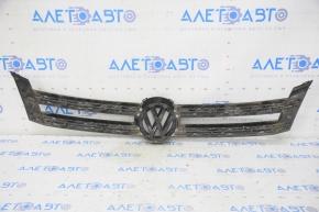 Grille cover with VW Tiguan badge 12-17 rest bumps and sand on chrome