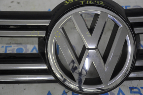 Grille cover with VW Tiguan badge 12-17 rest bumps and sand on chrome