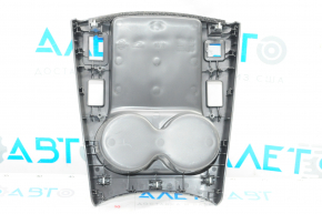 Black front console trim with cup holders for Nissan Leaf 13-15