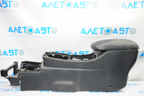 Central console armrest Nissan Leaf 13-17 black leather, scratches, dry cleaning