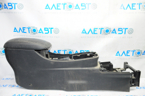 Central console armrest Nissan Leaf 13-17 black leather, scratches, dry cleaning