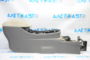 Central console armrest Nissan Leaf 13-17 gray cloth, scratches, dry cleaning